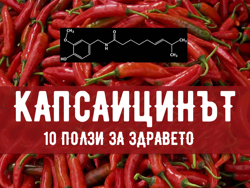 Red chili peppers, the capsaicin formula and the Bulgarian title Capsaicin: 10 Health Benefits