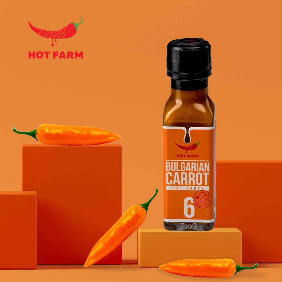 Authentic hot sauce made from Bulgarian Carrot peppers, grown and processed in our farm for a pure and natural flavor.