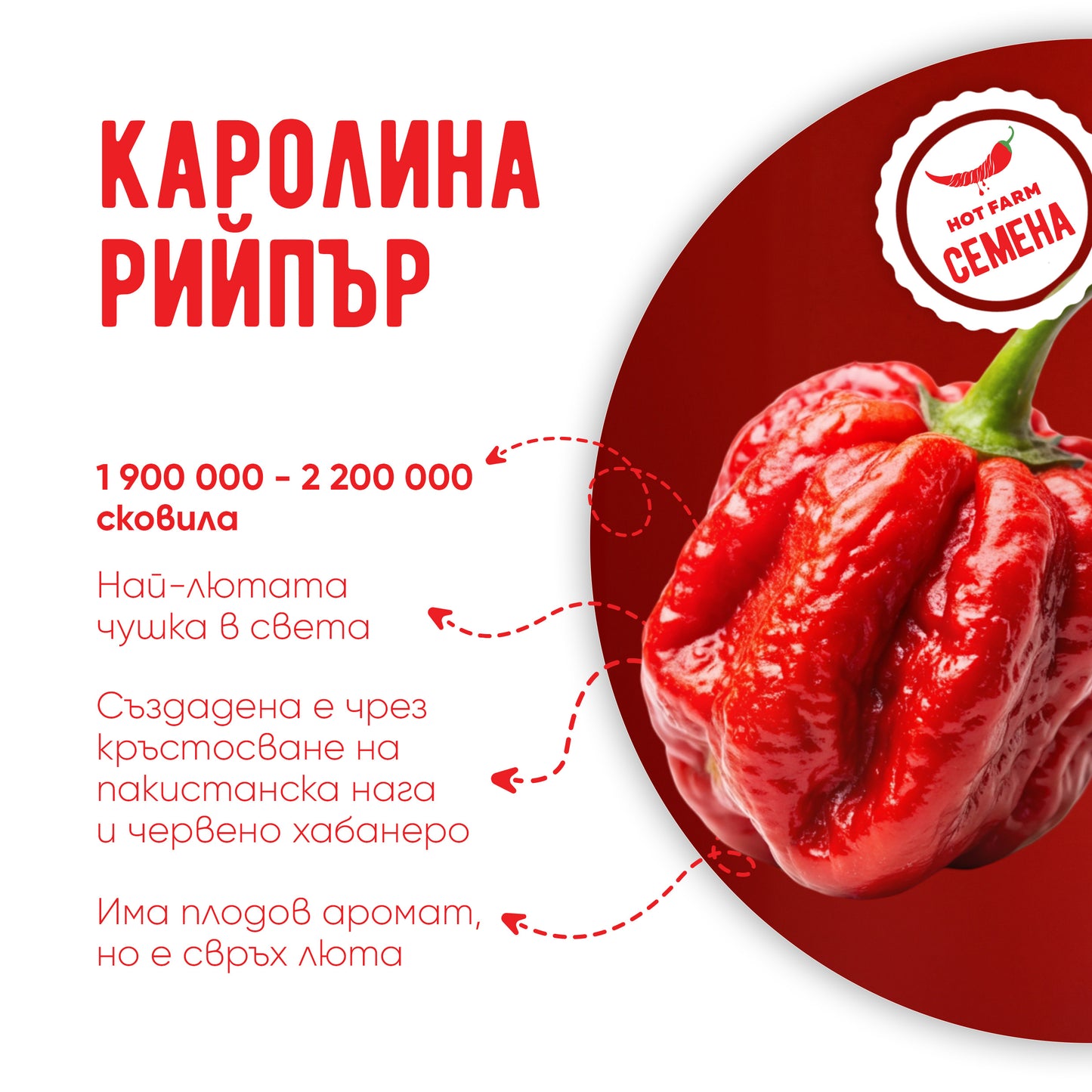 Семена Каролина Рийпър / Carolina Reaper