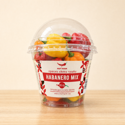 Хабанеро - микс от пресни люти чушки