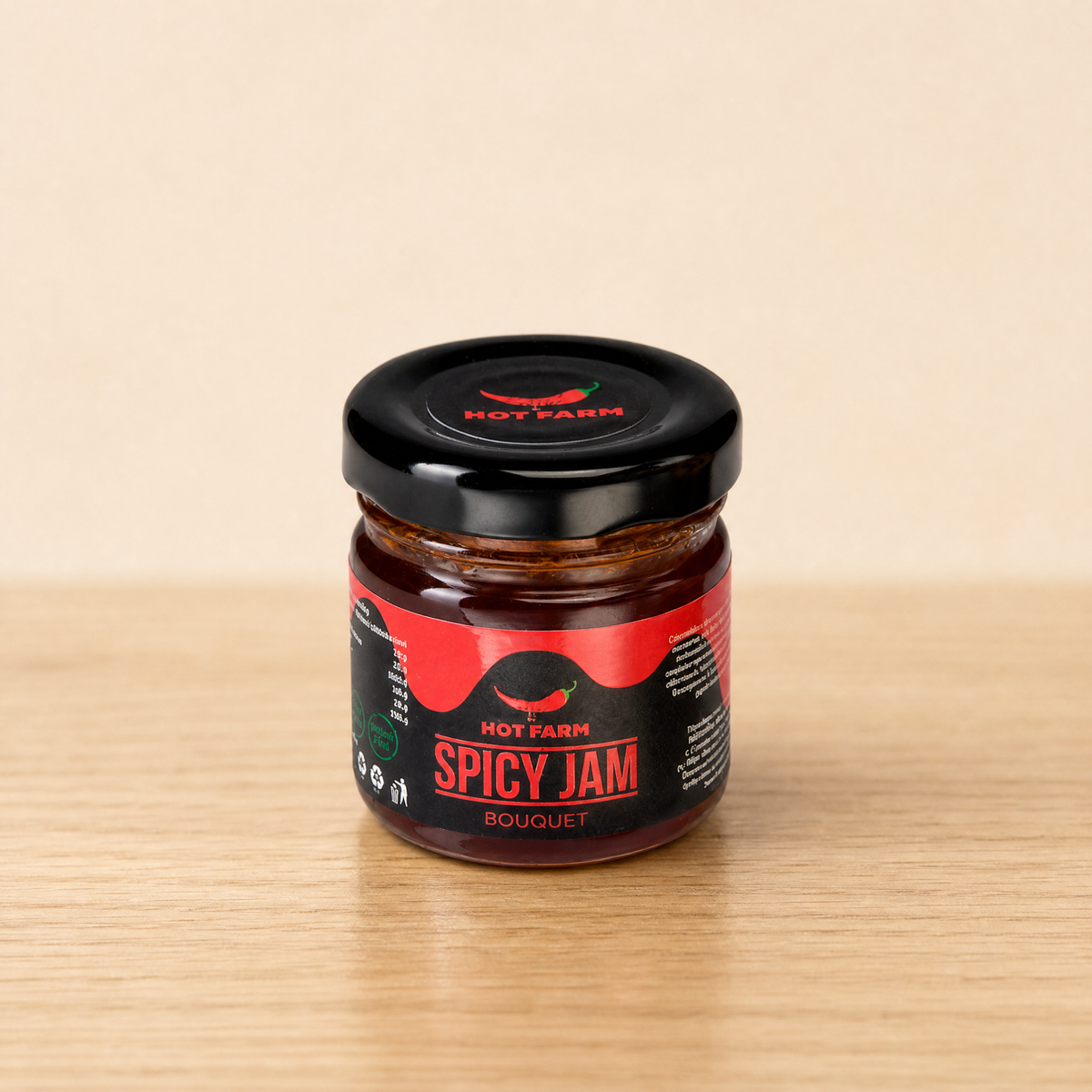 Малко бурканче сладко от люти чушки Hot Farm, 30 г