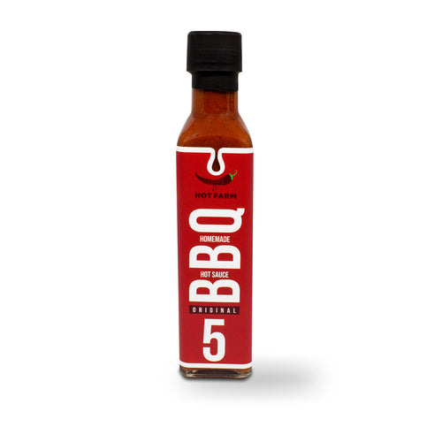 Natural barbecue sauce with a rich smoky taste and a spicy kick from roasted Jalapeño peppers, perfect for grilling and marinating.