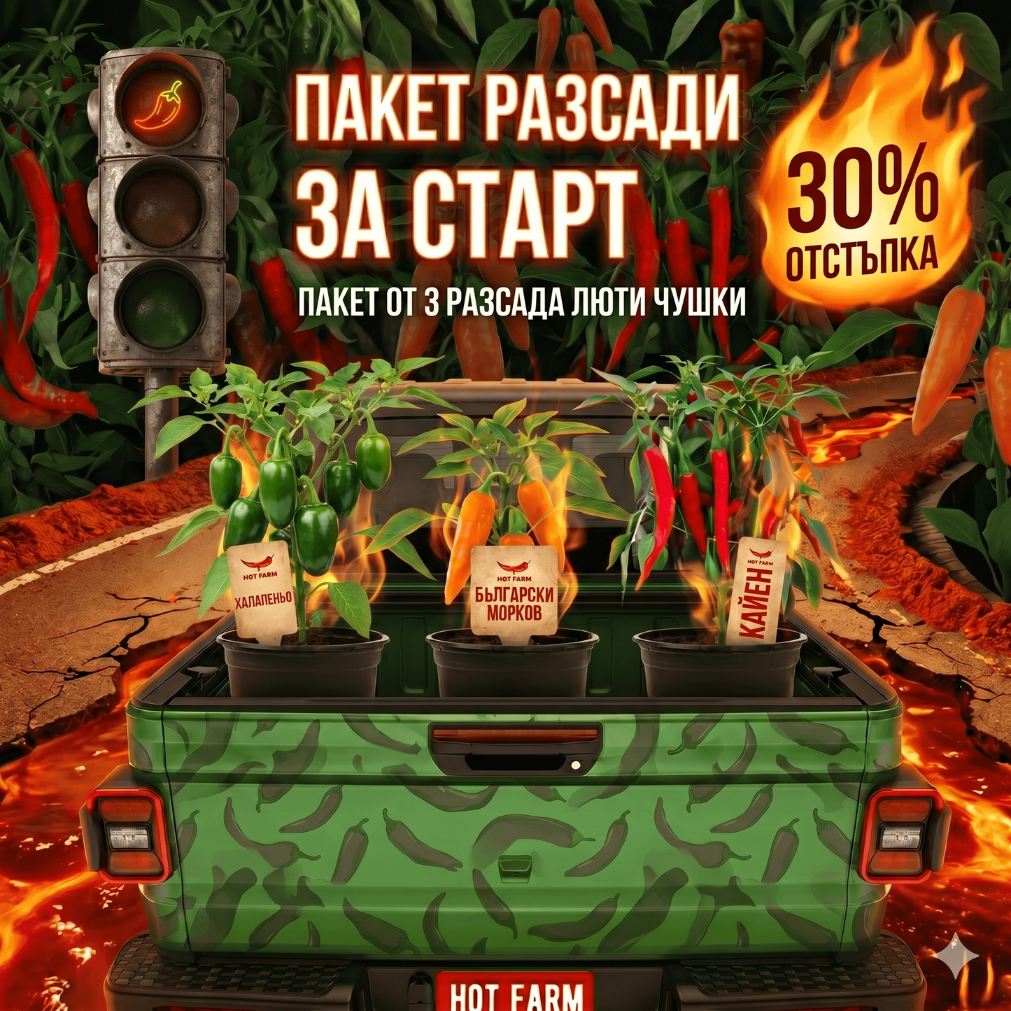 Разсади "Старт": Български морков, Халапеньо и Кайен